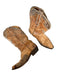 J.B. Dillon Shoe Size 7B Light Brown Leather Stitching Detail Cross Cowboy Boots Light Brown / 7B