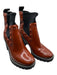 Tory Burch Shoe Size 7.5 Rust & Black Leather Block Heel Studded Boots Rust & Black / 7.5