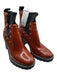 Tory Burch Shoe Size 7.5 Rust & Black Leather Block Heel Studded Boots Rust & Black / 7.5