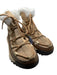 Sorel Shoe Size 7 Tan & Orange Leather & Suede Faux Fur Lace Up Athletic Boots Tan & Orange / 7