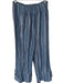 Free People Size S Blue & White Cotton Blend Elastic Waist Woven Wide Leg Pants Blue & White / S