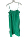THML Size M Green Polyester Spaghetti Strap Textured Square Neck Maxi Dress Green / M