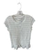 We The Free Size M White Cotton Cap Sleeve smocked Top White / M