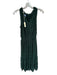 Max Studio Size M Forest Green Nylon Blend Sleeveless Rouched Maxi Dress Forest Green / M