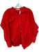 Free People Size S Tomato Red Cotton Long Balloon Sleeve Button Down Top Tomato Red / S