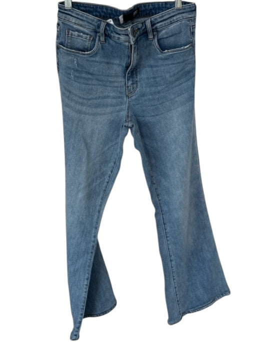 Kut From The Kloth Size 10 Med Light Wash Cotton Blend High Waist Flare Jeans Med Light Wash / 10