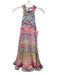 AMUR Size 2 Pink & Multi Polyester Sleeveless Accordion Pleat Mini Dress Pink & Multi / 2