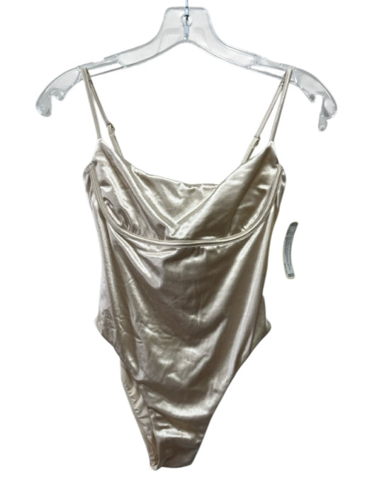 Monday Swimwear Size S Gold Nylon & Spandex High Cut Underwire Swimsuit Gold / S