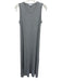 Lake Size XS Gray Bamboo Blend Sleeveless Heathered Side Slits Midi Dress Gray / XS