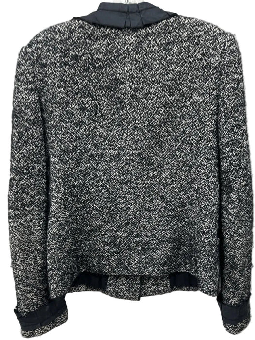 Dolce & Gabbana Size 42 Black, White & Gray Cotton Blend Boucle Jacket