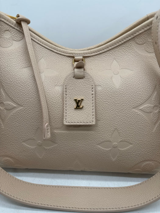 Louis Vuitton Beige Leather Embossed Monogram Empreinte Pouch Inc. Bag