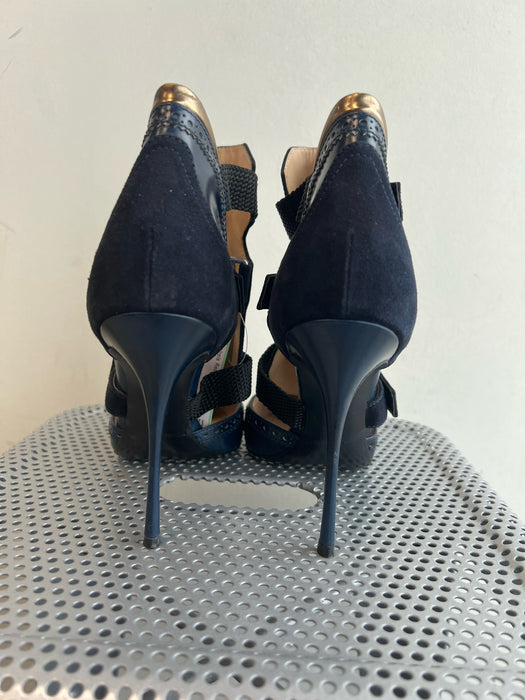 Nicholas Kirkwood x Peter Pilotto Shoe Size 37.5 Leather Pointed Toe Heels
