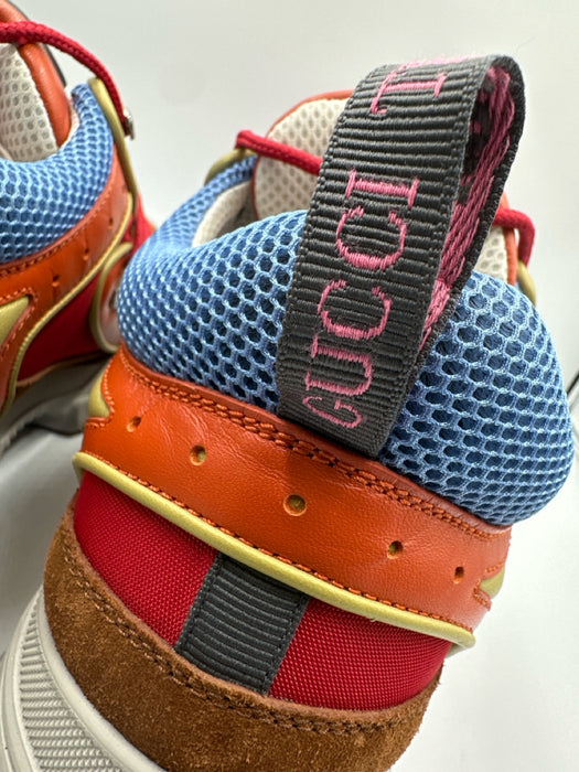 Gucci Shoe Size 12 Orange & Multi Synthetic Laces Men's Shoes