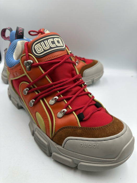 Gucci Shoe Size 12 Orange & Multi Synthetic Laces Men's Shoes