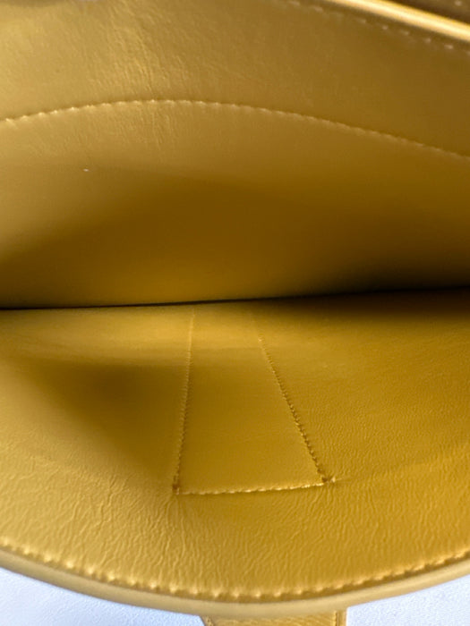 Bottega Veneta Yellow Leather Lambskin Gold Hardware Shoulder Bag Bag