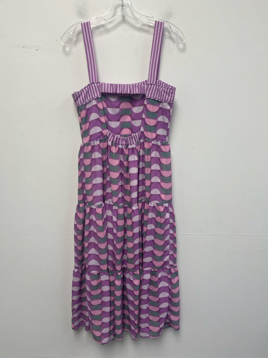 Silka Size S Purple, Green & Pink No Fabric Tag Sleeveless Geometric Dress