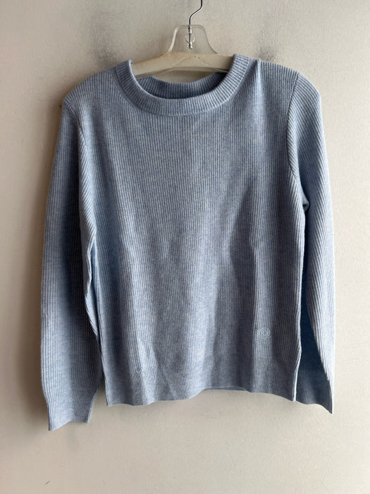 Ravella Size S Light Blue Cashmere Knit Round Neck Long Sleeve Sweater