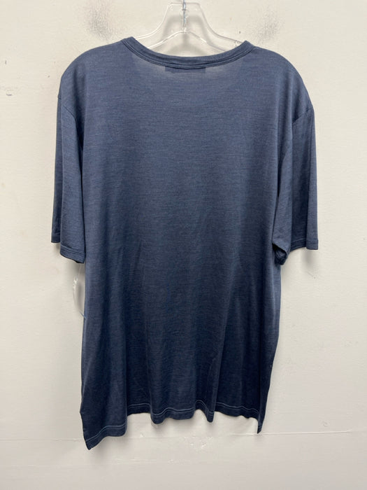 Dolce & Gabbana Size 52 Blue Cotton Heathered T shirt Crew Men's Short Sleeve