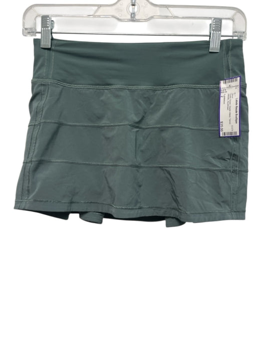 Lululemon Size 2 Dusty Green Elastic Waist Tiered Athletic Skort Dusty Green / 2