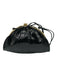 Susan Gail Black & Gold Genuine Snake Latch Clasp Shoulder Strap Clutch Bag Black & Gold / Small