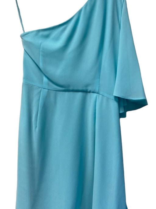 Belle Badgley Mischka Size 2 Light Blue Missing Fabric Tag One Shoulder Dress Light Blue / 2