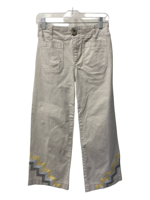Maeve Size 2 Khaki, Yellow, & Blue Cotton High Waist Front Pocket Pants Khaki, Yellow, & Blue / 2