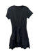 Veronica Beard Jeans Size 8 Black Cotton Round Neck Short Sleeve Side Zip Dress Black / 8