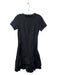 Veronica Beard Jeans Size 8 Black Cotton Round Neck Short Sleeve Side Zip Dress Black / 8