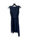 Tory Burch Size 2 Navy Cotton Scoop Neck Sleeveless Belted Pleated Dress Navy / 2