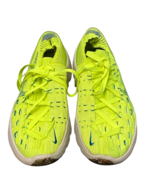 Nike Shoe Size 8.5 Neon Yellow Knit Low Top lace up Runner Sneakers Neon Yellow / 8.5