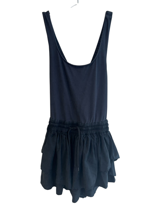 FP Movement Size Medium Black Cotton Blend Sleeveless Cross Back Romper Black / Medium