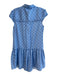 Maeve Size XS Blue & Black No Fabric Tag Collared Button Down Polka dot Dress Blue & Black / XS