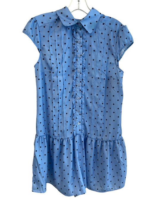 Maeve Size XS Blue & Black No Fabric Tag Collared Button Down Polka dot Dress Blue & Black / XS