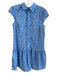 Maeve Size XS Blue & Black No Fabric Tag Collared Button Down Polka dot Dress Blue & Black / XS