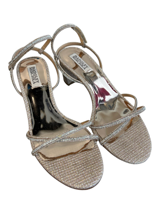 Badgley Mischka Shoe Size 7 1/2 Rose Gold Manmade Material open toe Shoes Rose Gold / 7 1/2