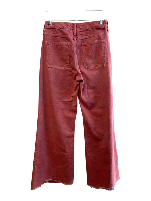 Mother Size 27 Pink Cotton Blend 4 Pocket Zip Fly Mid Rise Wide Leg Jeans Pink / 27