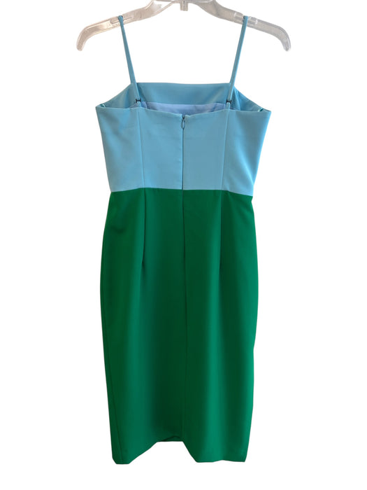 Milly Size 2 Blue & Green Polyester Blend Adjustable Spaghetti Straps Dress Blue & Green / 2