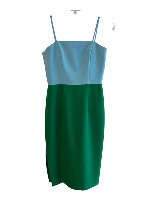 Milly Size 2 Blue & Green Polyester Blend Adjustable Spaghetti Straps Dress Blue & Green / 2