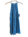 Rebecca Taylor Size XS Blue Polyester Accordian Pleats lined Textured Dress Blue / XS