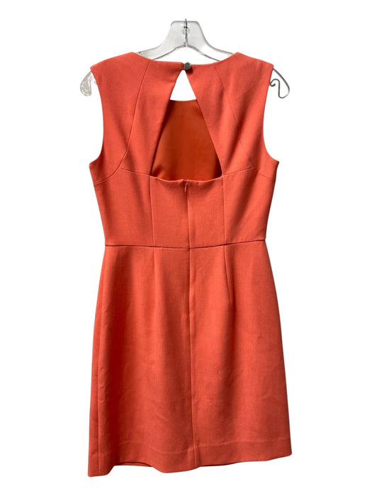 Shoshanna Size 6 coral Poly Blend Sleeveless Round Neck Knee Length Dress coral / 6