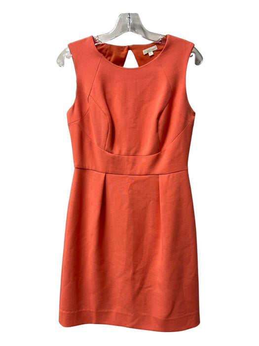 Shoshanna Size 6 coral Poly Blend Sleeveless Round Neck Knee Length Dress coral / 6
