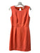 Shoshanna Size 6 coral Poly Blend Sleeveless Round Neck Knee Length Dress coral / 6