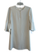 Shoshanna Size 4 White Acetate 3/4 Sleeve Round Neck Key hole Back Zip Dress White / 4