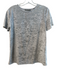 Vince Size S Grey Polyamide Short Sleeve Velvet Round Neck Stretch Top Grey / S