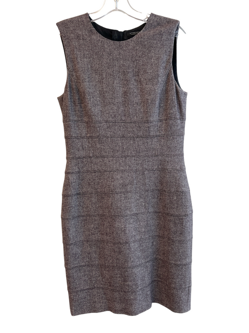 Strenesse Size 6 Gray Virgin Wool Sleeveless Back Zip Round Neck Dress Gray / 6