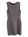 Strenesse Size 6 Gray Virgin Wool Sleeveless Back Zip Round Neck Dress Gray / 6