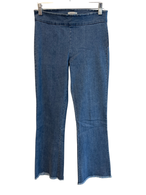 Avenue Montaigne Size 4 Medium Wash Cotton Elastic Waist Flat Front Pants Medium Wash / 4