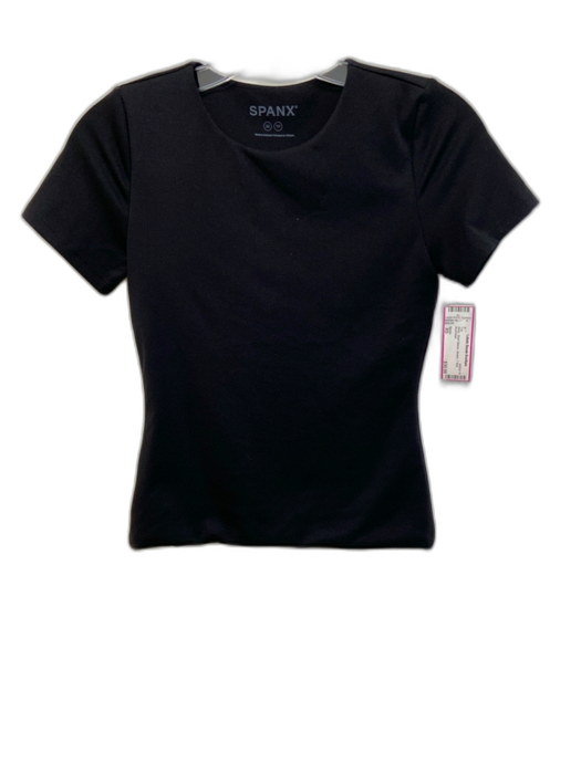 Spanx Size XS Black Short Sleeve Stretch T Shirt Top Black / XS