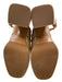 Sezane Shoe Size 41 Tan Brown Leather Slingbacks Block Heel Buckle Detail Pumps Tan Brown / 41