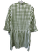 Tuckernuck Size S Green & White Polyester Blend Gingham Texture Dress Green & White / S